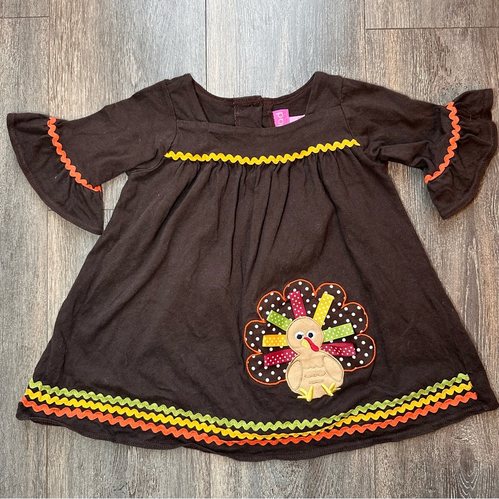 Good Lad Thanksgiving appliqué tunic/dress
